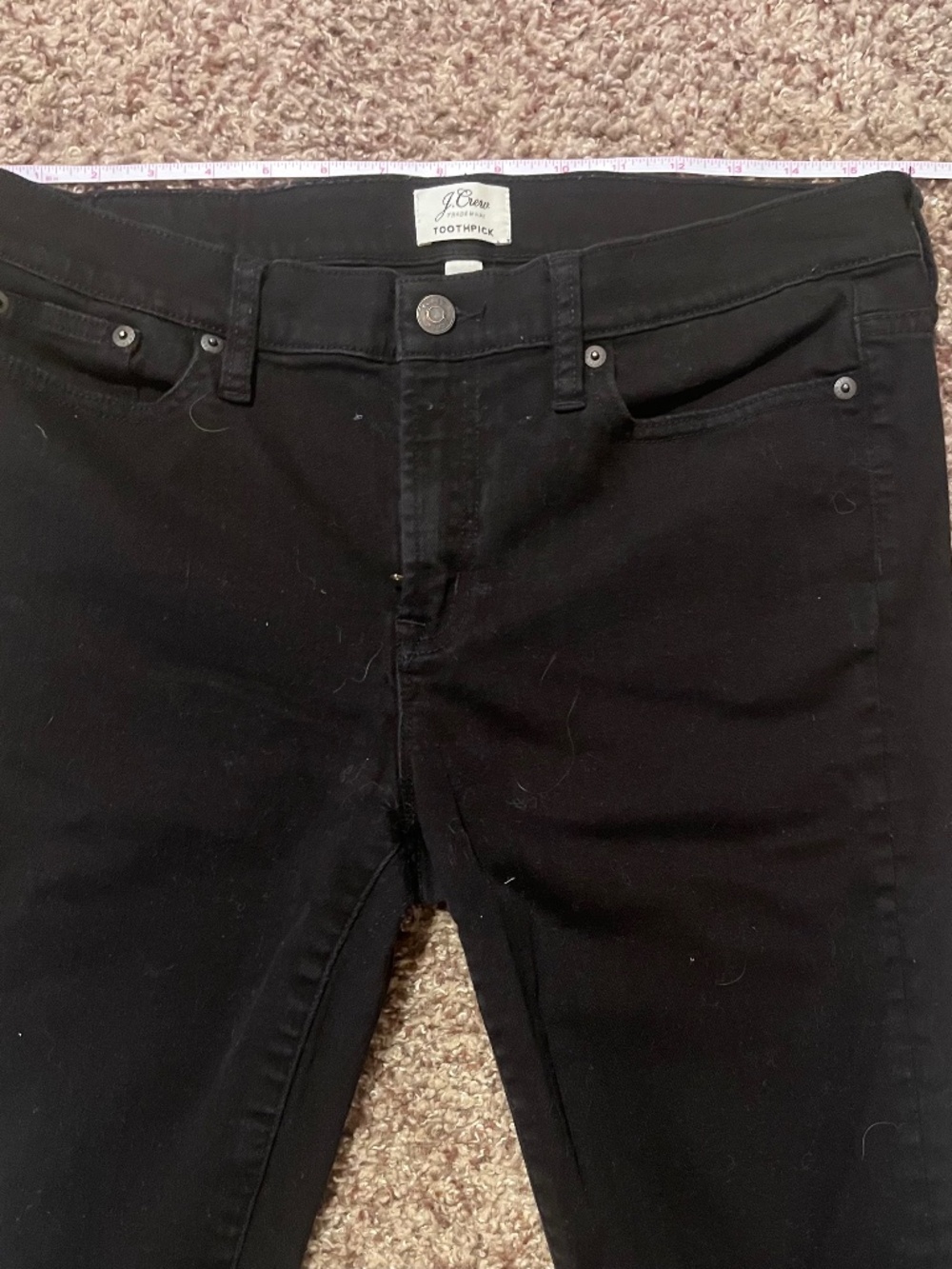 J.Crew Toothpick Skinny Jeans in Black – Size 32 Petite (32P)